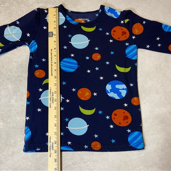 Rocky Boys Outer Space Navy Blue Pajama Set Size Medium 8 Slim Fit - Picture 4 of 10